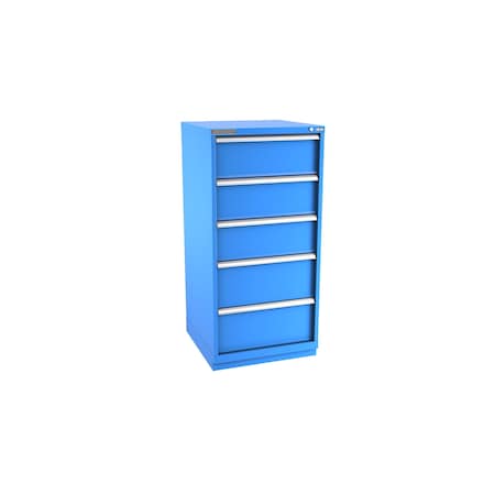 Champion Tool Storage Modular Drawer Cabinet, 5 Drawer, Blue, Steel, 28 in W x 28-1/2 in D x 59-1/2 in H S27000501ILCFTB-BB